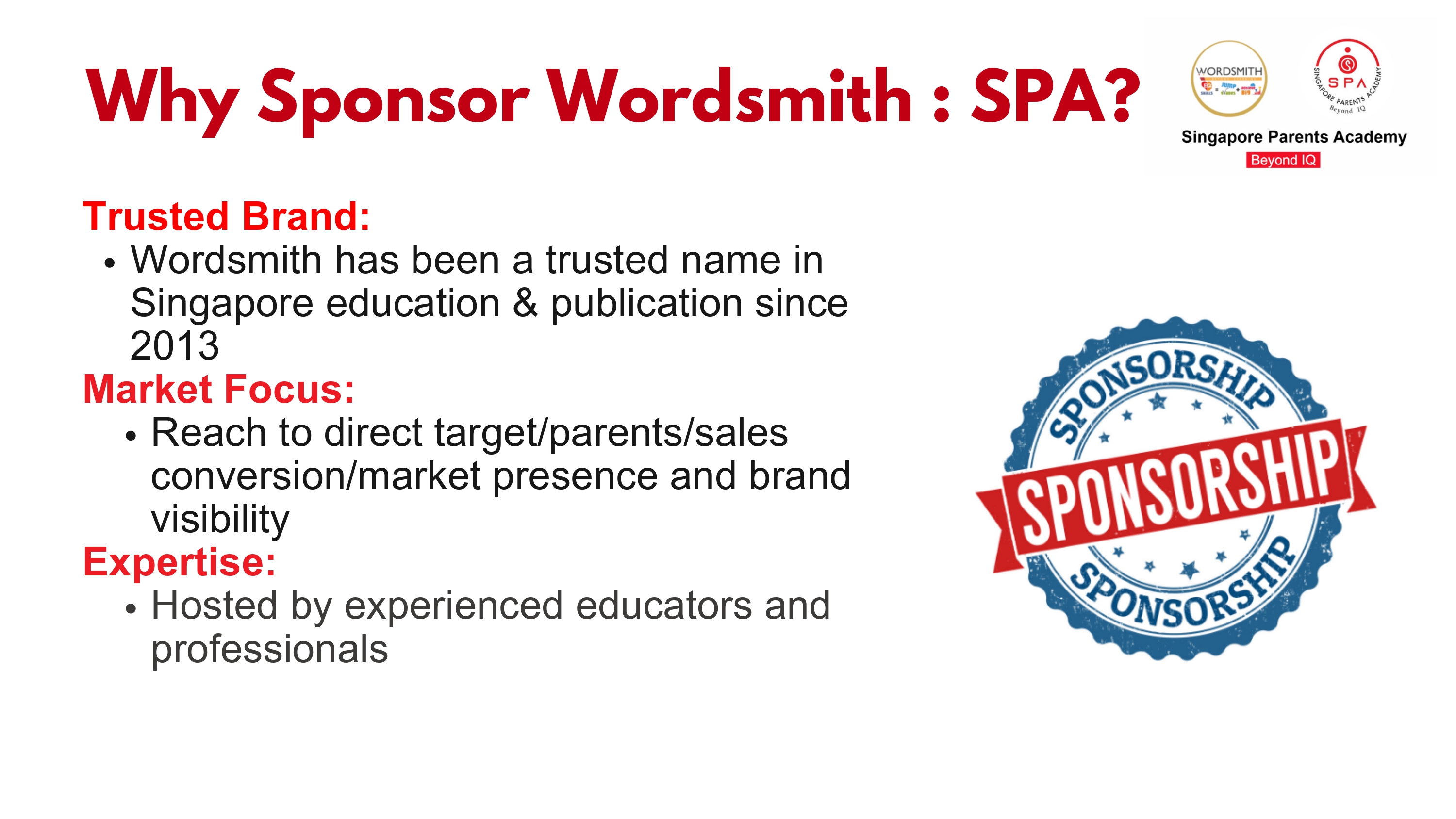 Sponsorship Plans